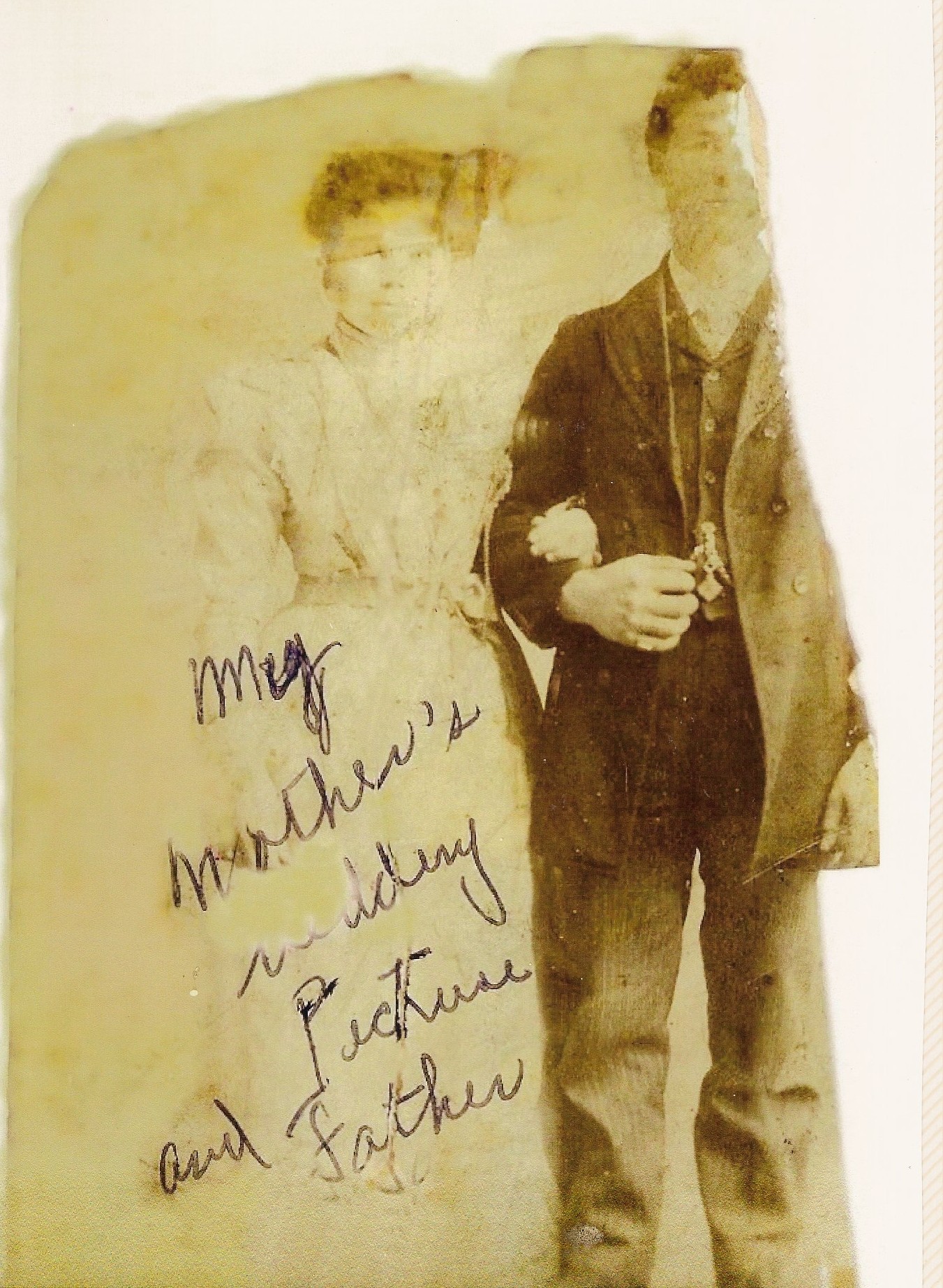 Damaged and torn photo circa 1900